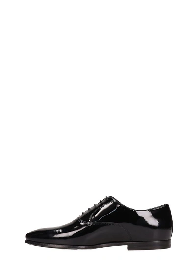 Shop Lanvin Black Patent Leather Laces