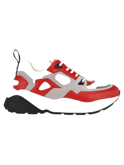 Shop Stella Mccartney Eclipse Sneakers In White Red