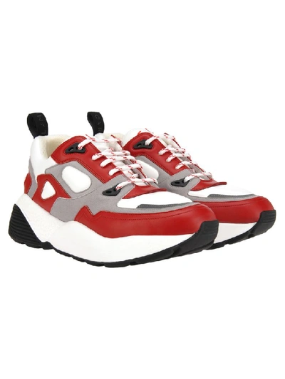 Shop Stella Mccartney Eclipse Sneakers In White Red