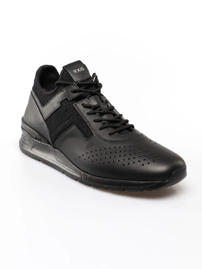 Shop Tod's Neoprene Sneakers In Black