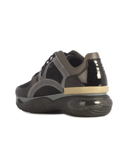 Shop Fendi Monogram Runner Sneakers In Nocciola Black