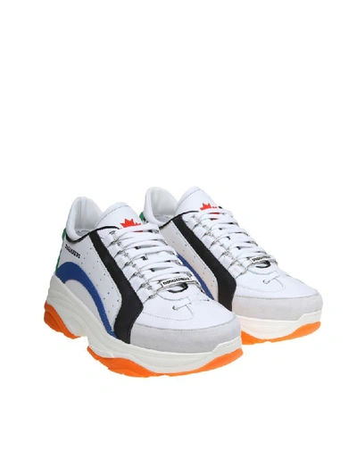 Shop Dsquared2 Dsquared Sneakers Bumpy 551 In Multicolor Leather In White