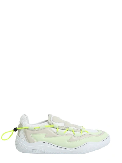 Shop Lanvin Leather Sneakers In Bianco