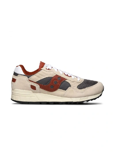 Shop Saucony Sneakers In White/grey/red