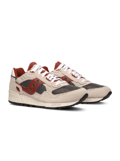 Shop Saucony Sneakers In White/grey/red