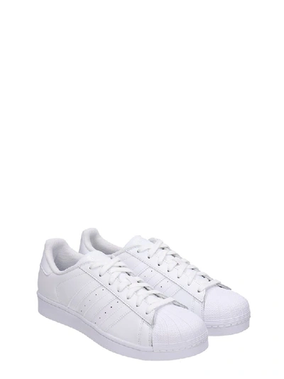 Shop Adidas Originals Superstar Foundation White Leather Sneakers