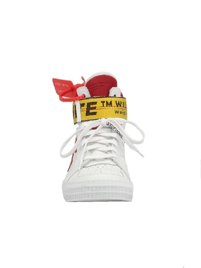 Shop Off-white Industrial Belt Hi Top Sneaker In White Red