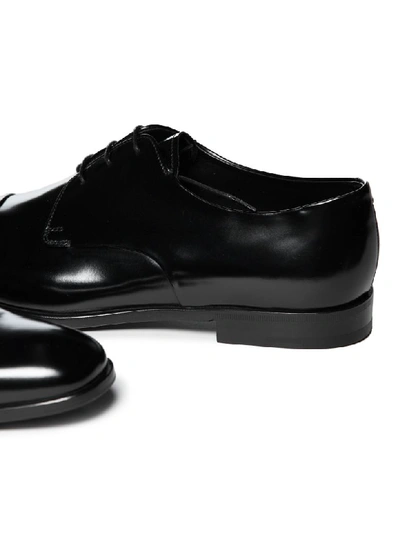 Shop Prada Laced Shoes In Nero