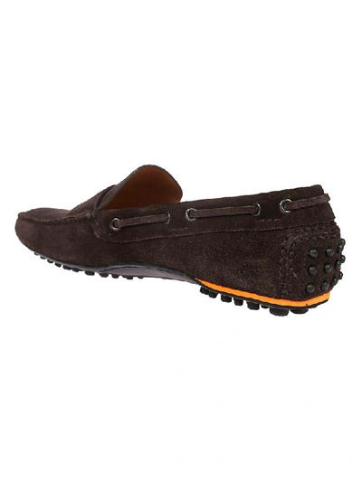 Shop Car Shoe Pebbled Sole Driving Shoes In Brown