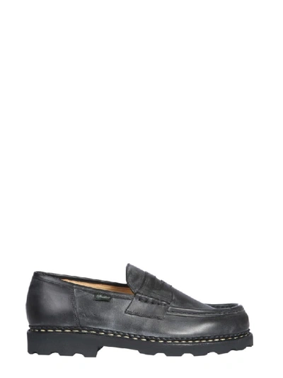 Shop Paraboot Reims Moccasin In Black
