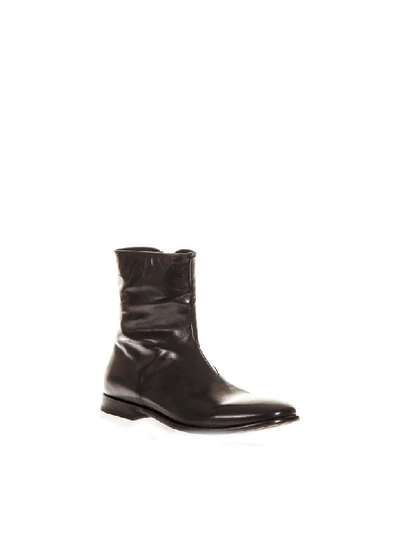 Shop Alexander Mcqueen Black Polished Boots In Leather