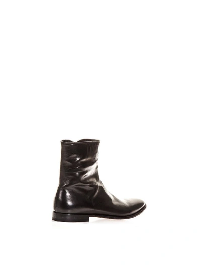 Shop Alexander Mcqueen Black Polished Boots In Leather