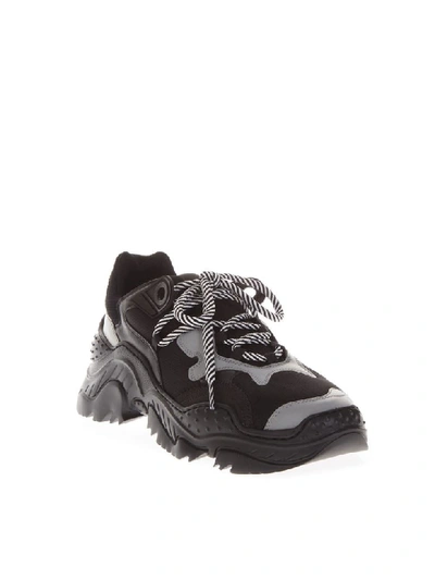 Shop N°21 Billy Black & Gray Running Sneakers In Black/gray