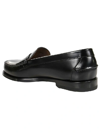 Shop Prada Varnished Loafers In Black