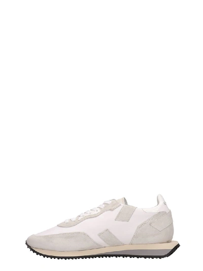 Shop Ghoud White Suede And Canvas Sneakers