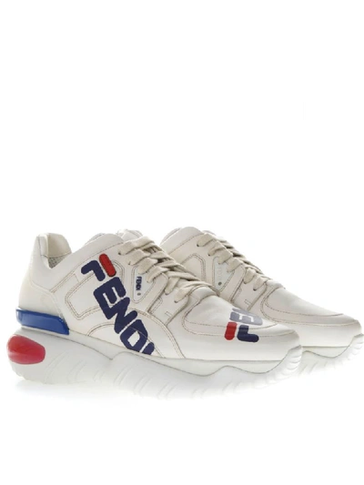 Shop Fendi Mania Logo In White