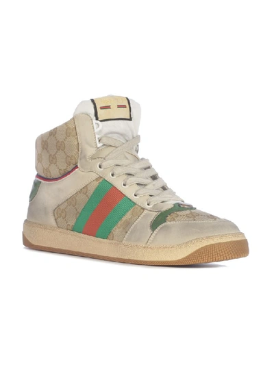 Shop Gucci Screener Virtus Gg Hi-top Sneakers In Multi