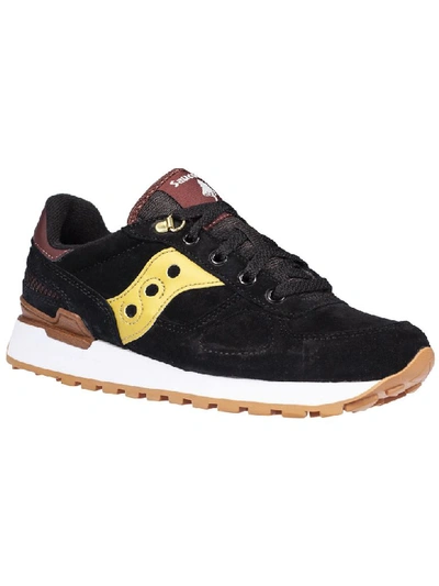 Shop Saucony Shadow Original Sneakers In Black/gold