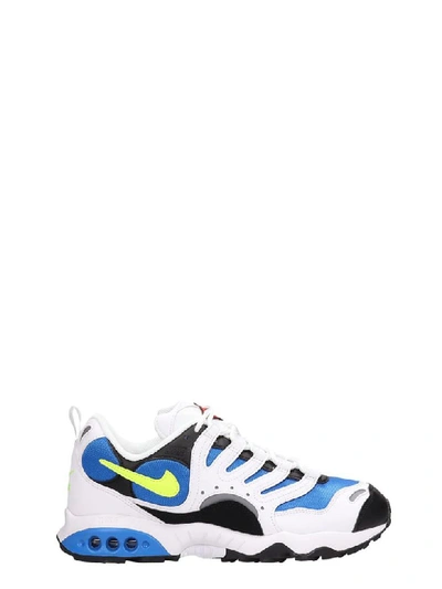 Shop Nike Leather And Canvas Ait Terra Humara White/blue Sneakers