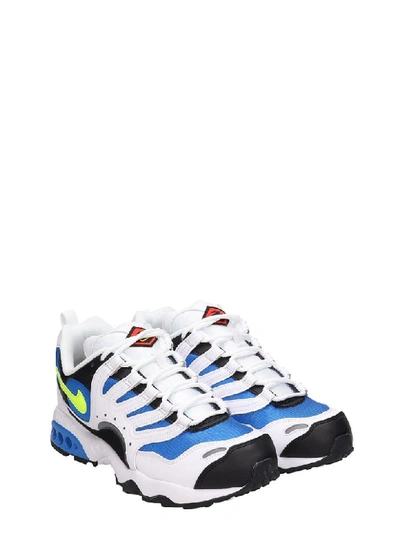 Shop Nike Leather And Canvas Ait Terra Humara White/blue Sneakers