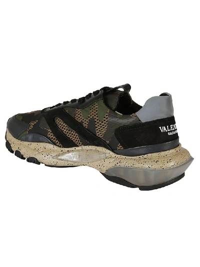 Shop Valentino Bounce Sneakers In Green/wood/nero