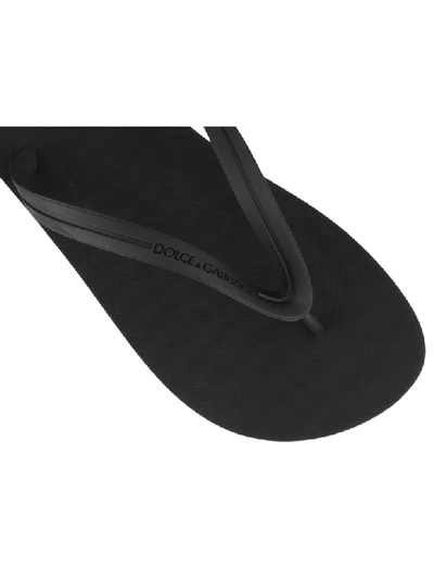 Shop Dolce & Gabbana Thong Sandals In Black