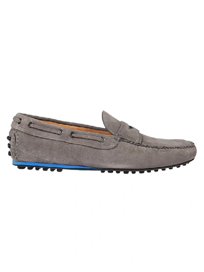 Shop Car Shoe Pebbled Sole Loafers In Gray