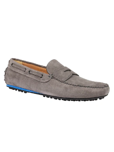 Shop Car Shoe Pebbled Sole Loafers In Gray
