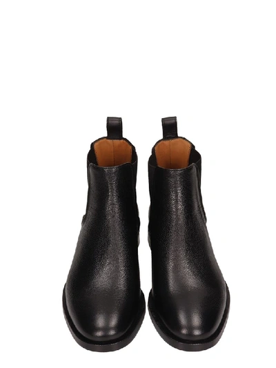 Shop Lanvin Black Leather Chelsea Boots