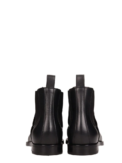 Shop Lanvin Black Leather Chelsea Boots