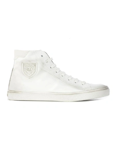 Shop Saint Laurent Bedford Hi-top Sneakers In Blanc Optic