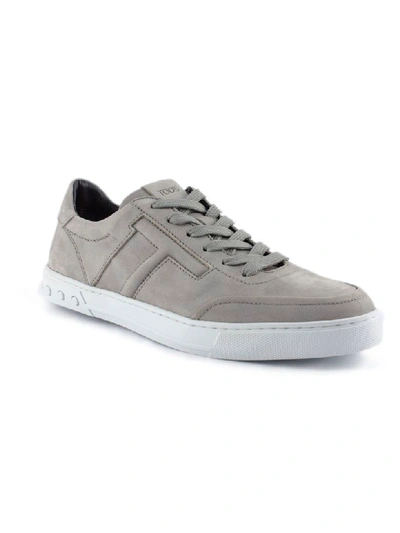 Shop Tod's Sneakers In Grey Nubuck In Grigio