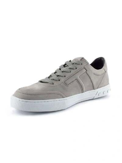 Shop Tod's Sneakers In Grey Nubuck In Grigio