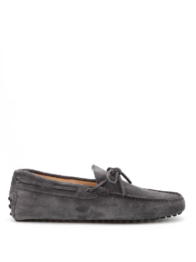 Shop Tod's Loafers In Dark Grey