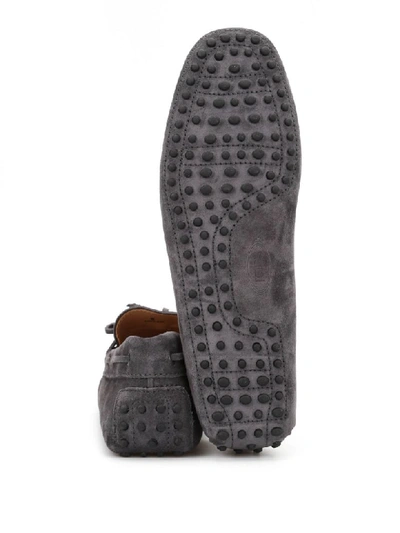 Shop Tod's Loafers In Dark Grey