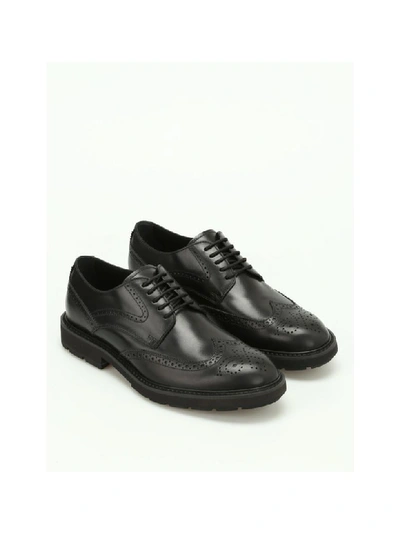 Shop Tod's Laced Shoes In Black