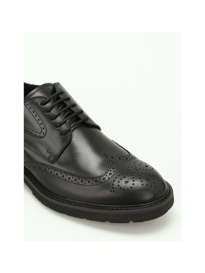 Shop Tod's Laced Shoes In Black