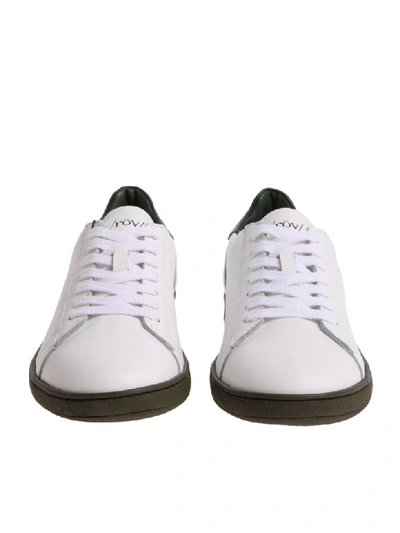 Shop Rov Leather Sneaker In White