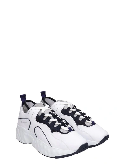 Shop Acne Studios White Leather Rockaway Sneakers