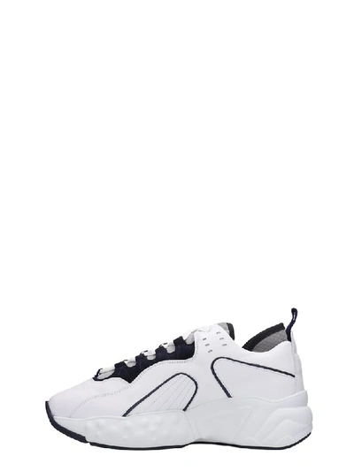 Shop Acne Studios White Leather Rockaway Sneakers