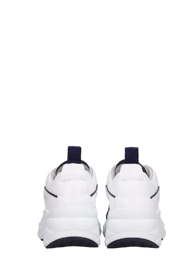 Shop Acne Studios White Leather Rockaway Sneakers