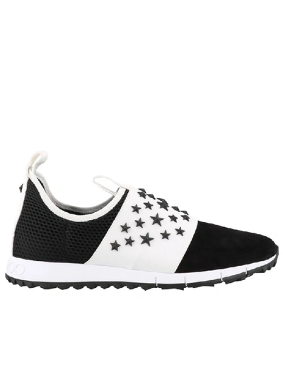 Shop Jimmy Choo Oakland Sneakers In Black/white