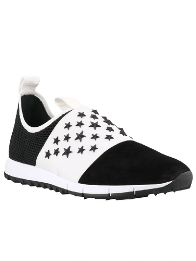 Shop Jimmy Choo Oakland Sneakers In Black/white