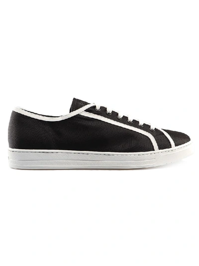 Shop Prada Monochrome Low-cut Sneakers In Nero+bianco
