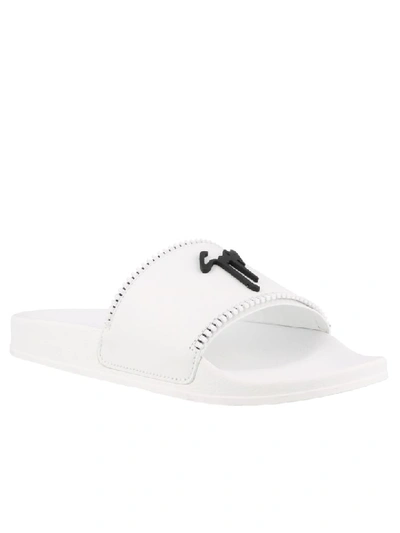 Shop Giuseppe Zanotti Slide Sandals In White