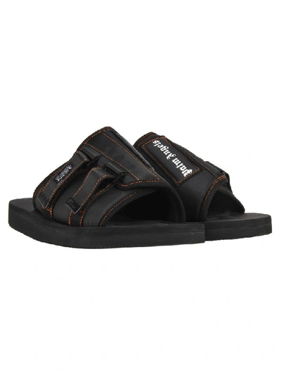 Shop Palm Angels Suicoke Patch Slider In Black