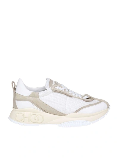 Shop Jimmy Choo Sneakers Raine / M In Fabric Color White / Beige