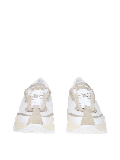 Shop Jimmy Choo Sneakers Raine / M In Fabric Color White / Beige