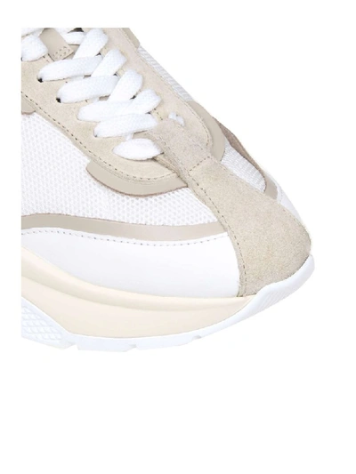 Shop Jimmy Choo Trainers Raine / M In Fabric Colour White / Beige