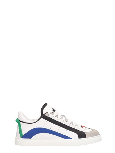 Shop Dsquared2 White Leather New 551 Sneakers